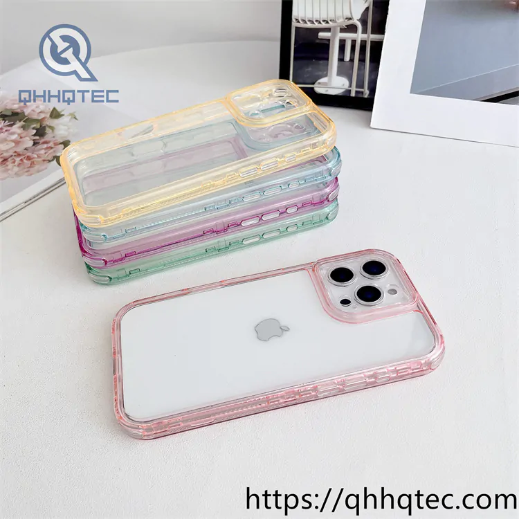 clear transparent 3 in 1 case color frame