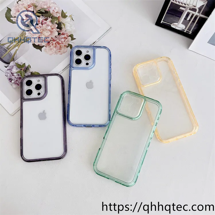 clear transparent 3 in 1 case color frame