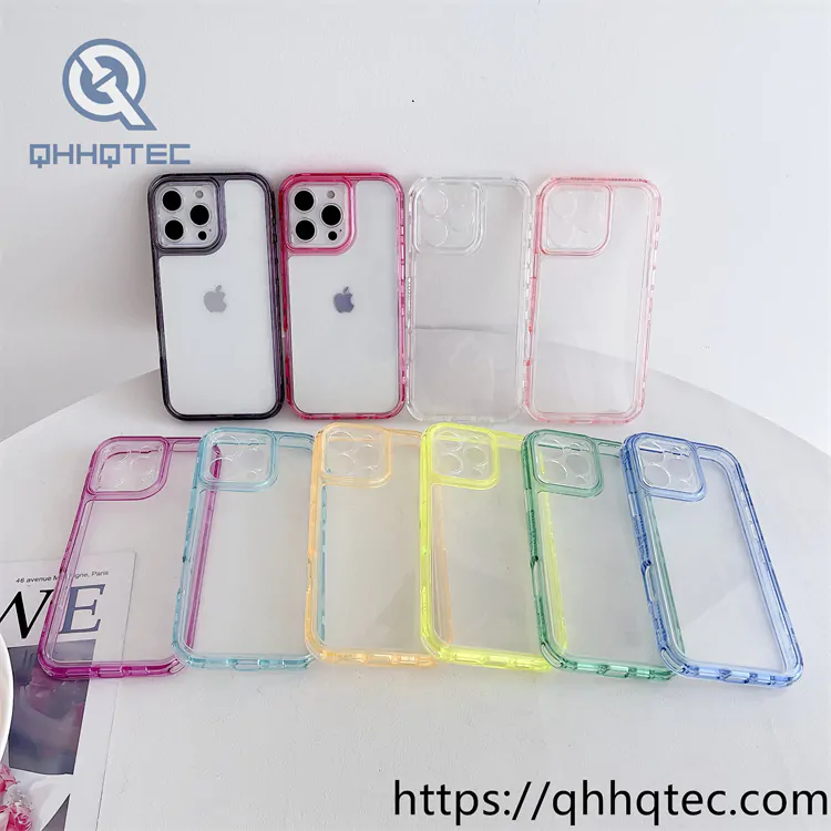 clear transparent 3 in 1 case color frame