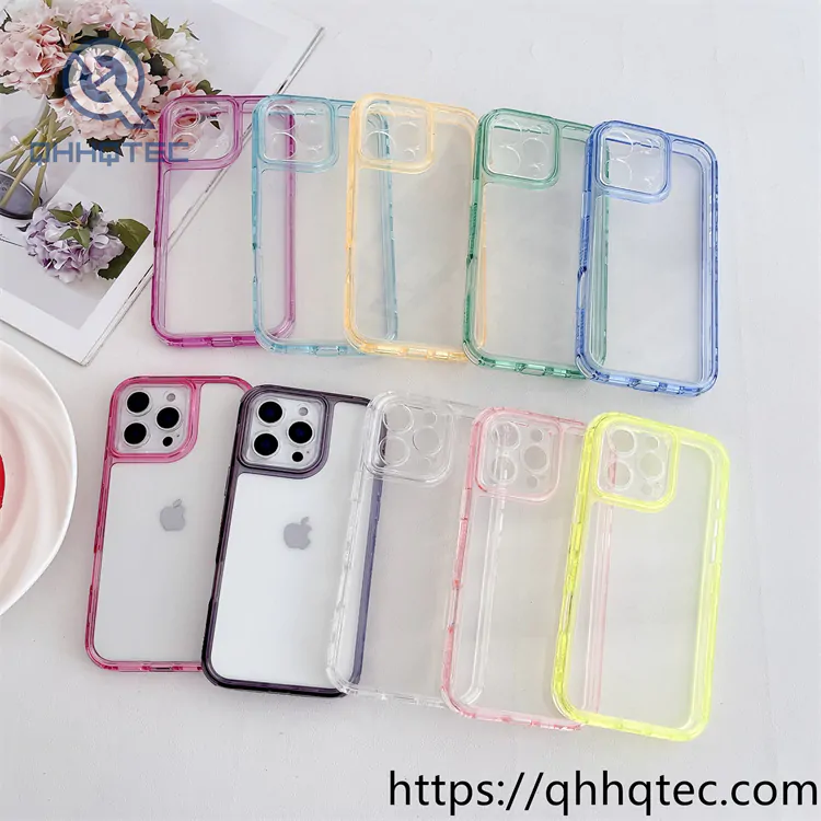 clear transparent 3 in 1 case color frame