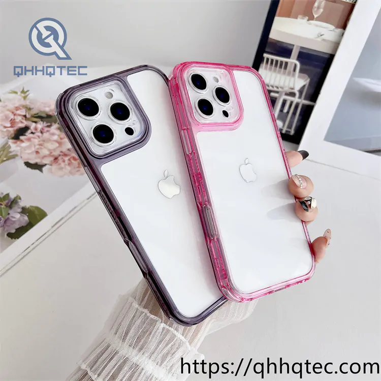 clear transparent 3 in 1 case color frame