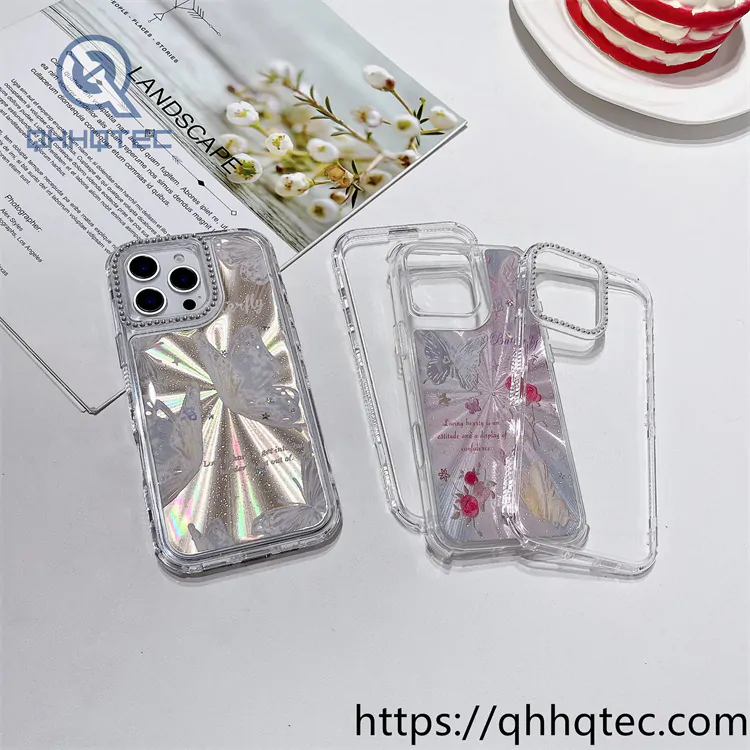 laser light 3 in 1 butterfly flowers case