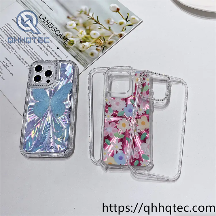 laser light 3 in 1 butterfly flowers case