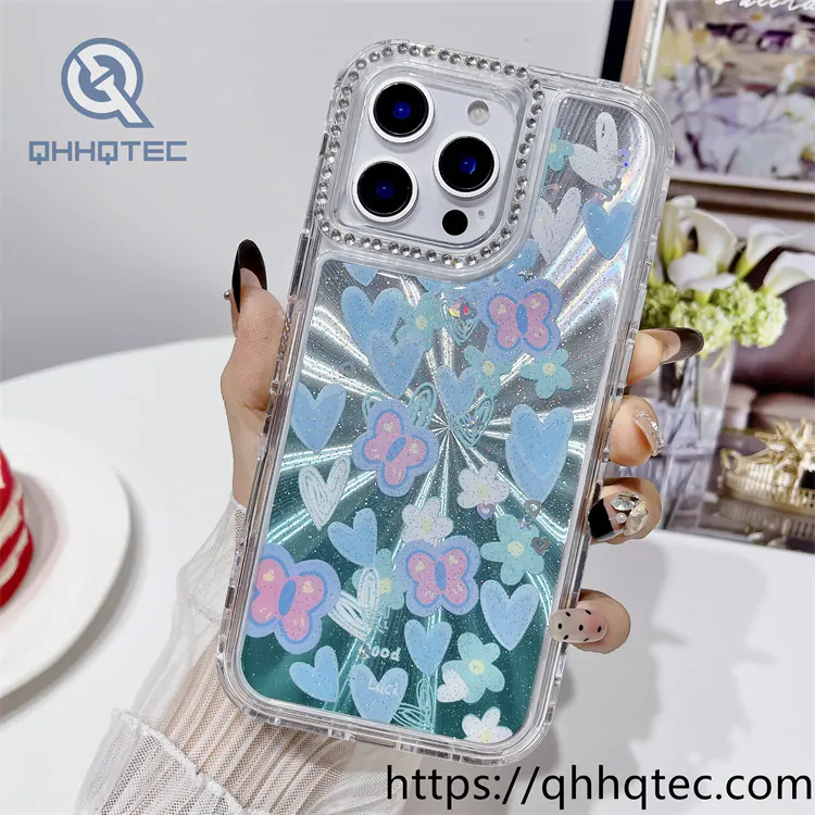laser light 3 in 1 butterfly flowers case