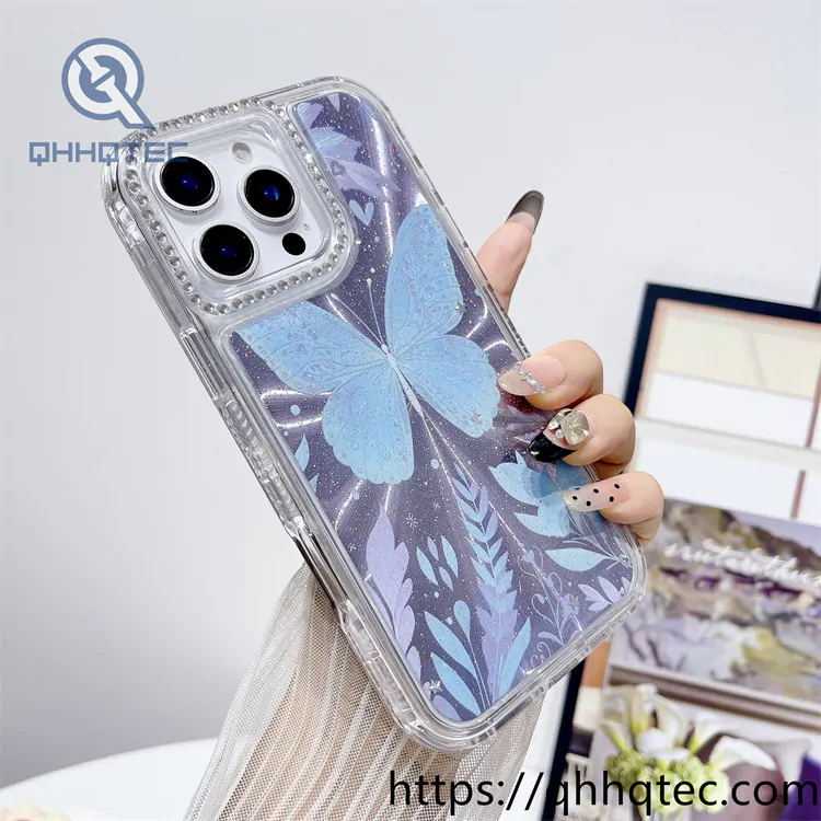 laser light 3 in 1 butterfly flowers case