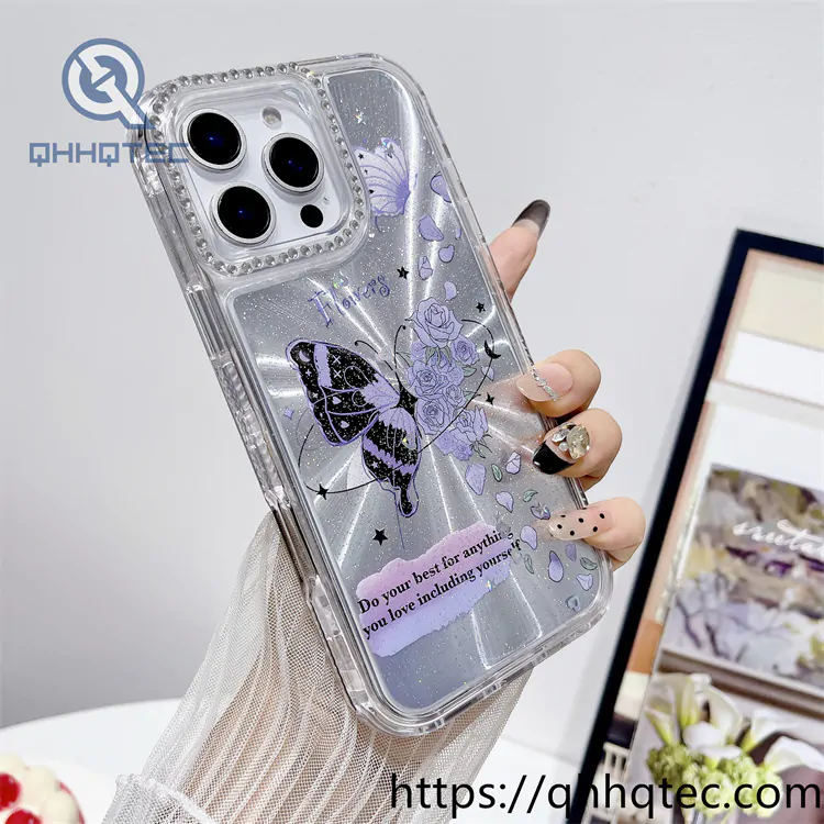 laser light 3 in 1 butterfly flowers case