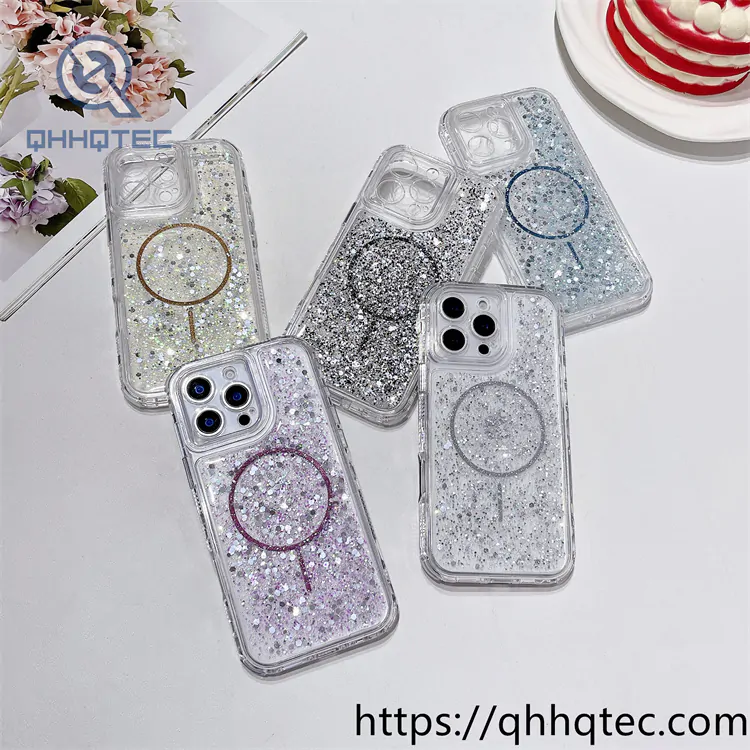 full sequins 3 in 1 magnetic 360 case