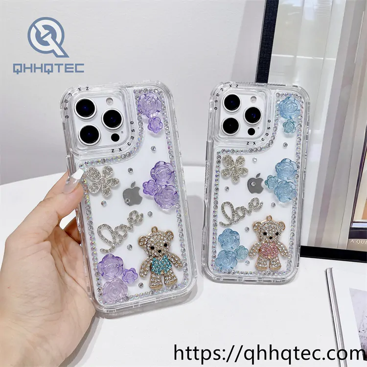 love doll diamonds 3 in 1 transparent case