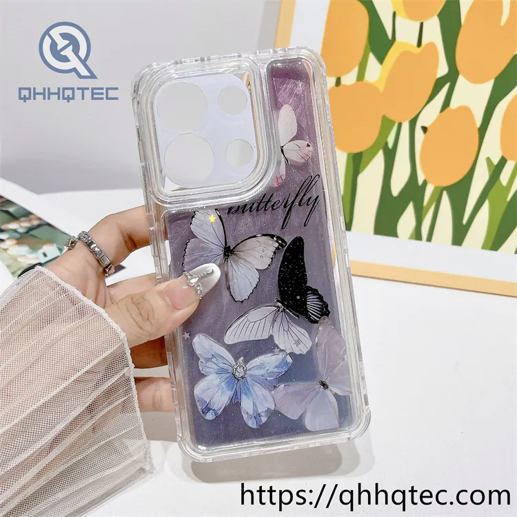 laser flim 4 in 1 butterfly phone case