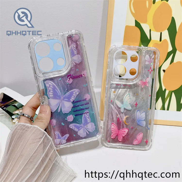 laser flim 4 in 1 butterfly phone case