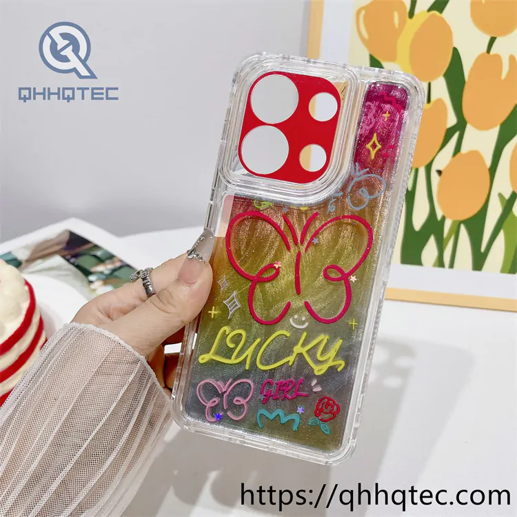 laser flim 4 in 1 butterfly phone case