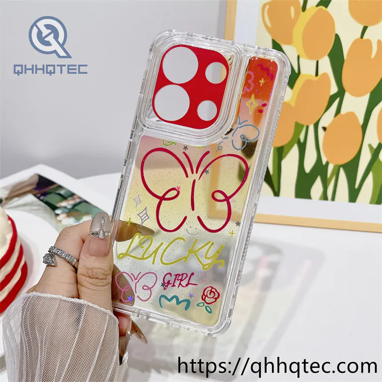 laser flim 4 in 1 butterfly phone case