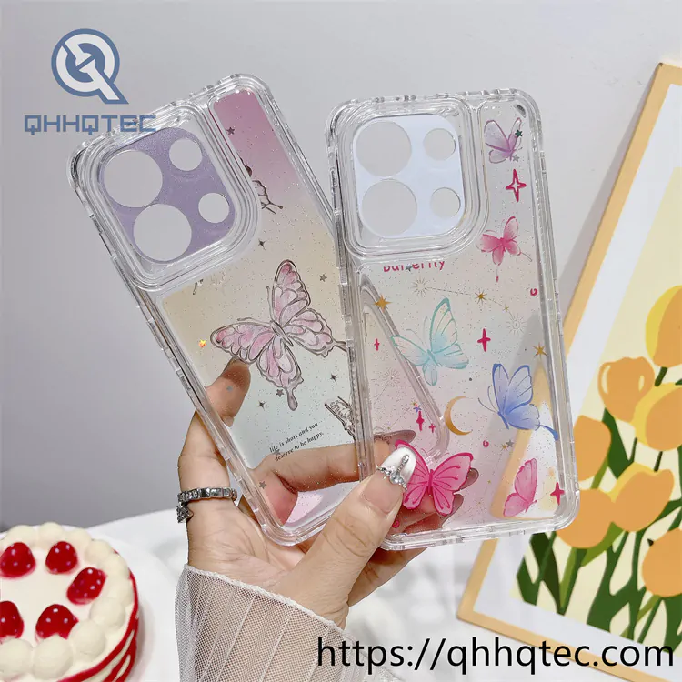 laser flim 4 in 1 butterfly phone case
