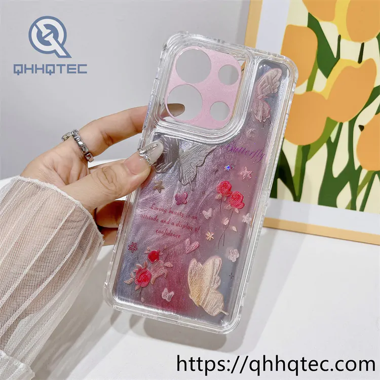 laser flim 4 in 1 butterfly phone case