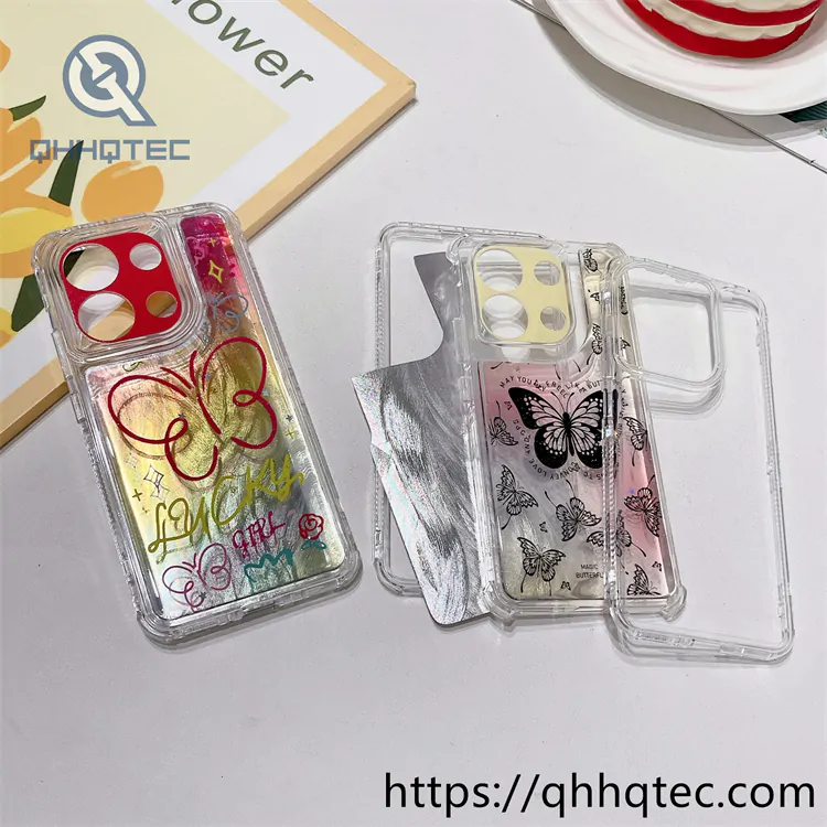 laser flim 4 in 1 butterfly phone case