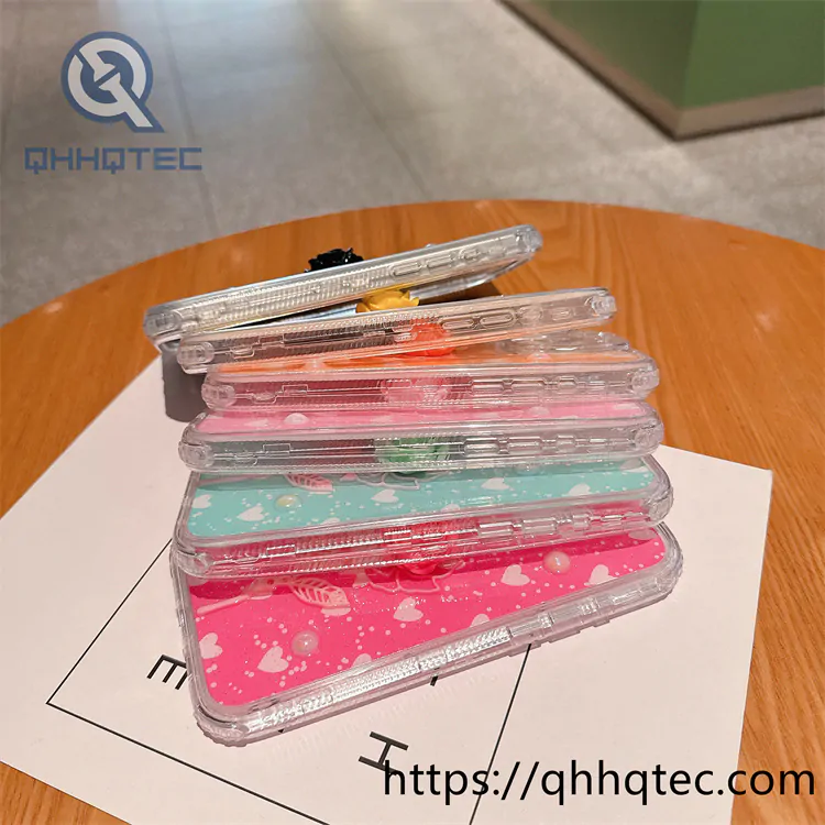 rose 3d decoration 3 in 1 heart phone case