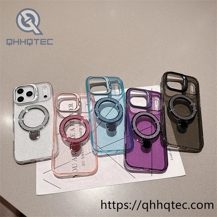 magnetic wireless charging case with popsocket camera