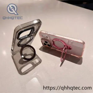 magnetic wireless charging case with popsocket camera