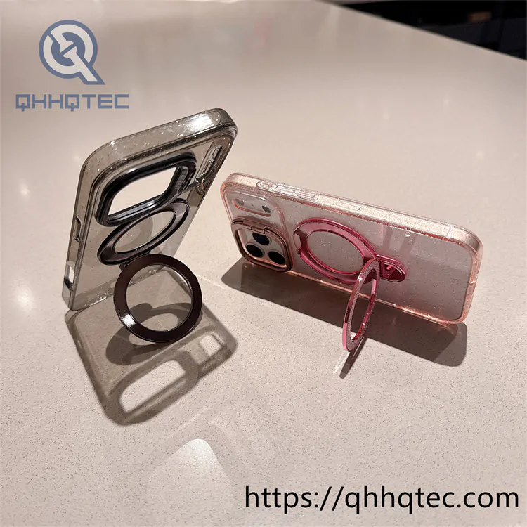 magnetic wireless charging case with popsocket camera