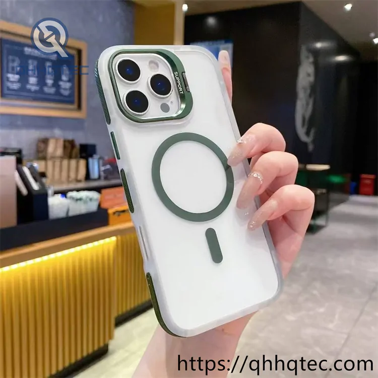 clear magnetic stand case with color side