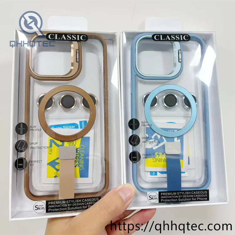 snap on magnetic case with bracket wrist strap