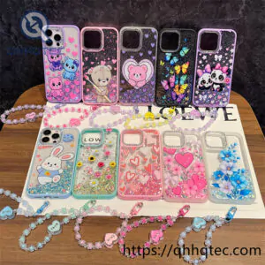 cute animal glitter diamonds chain case