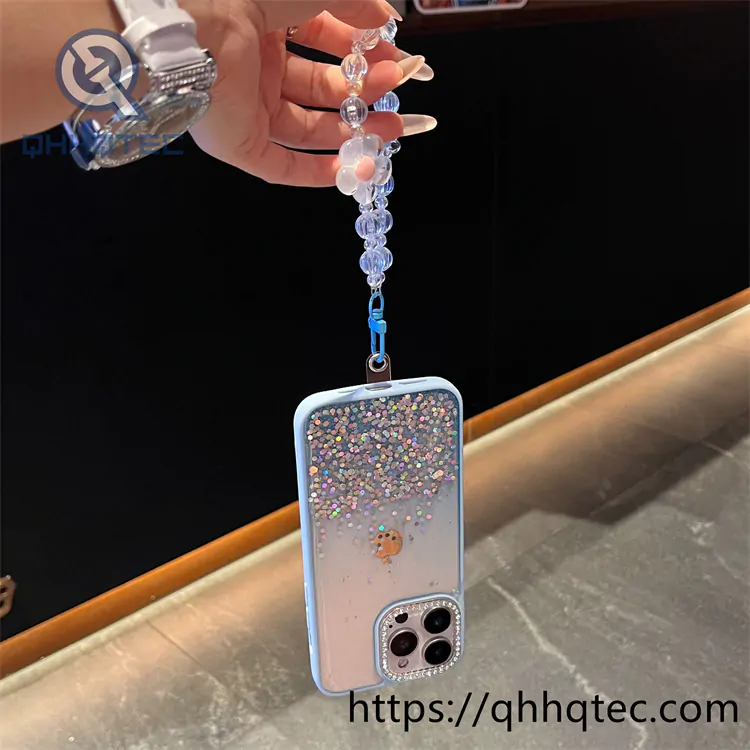 half sequins gradient diamonds camera case