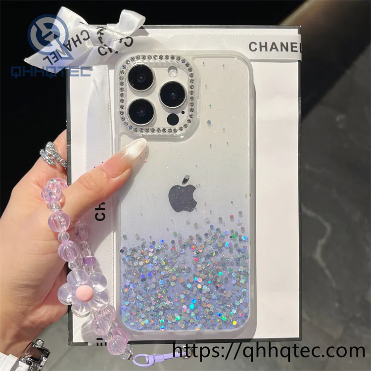 half sequins gradient diamonds camera case