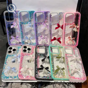 pearl bow tie glitter