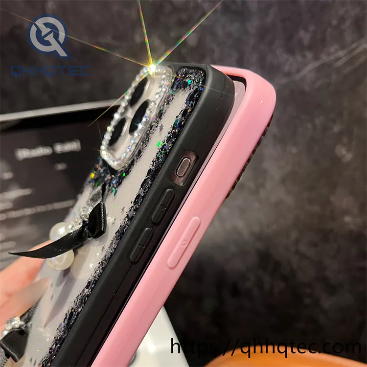 pearl bow tie glitter