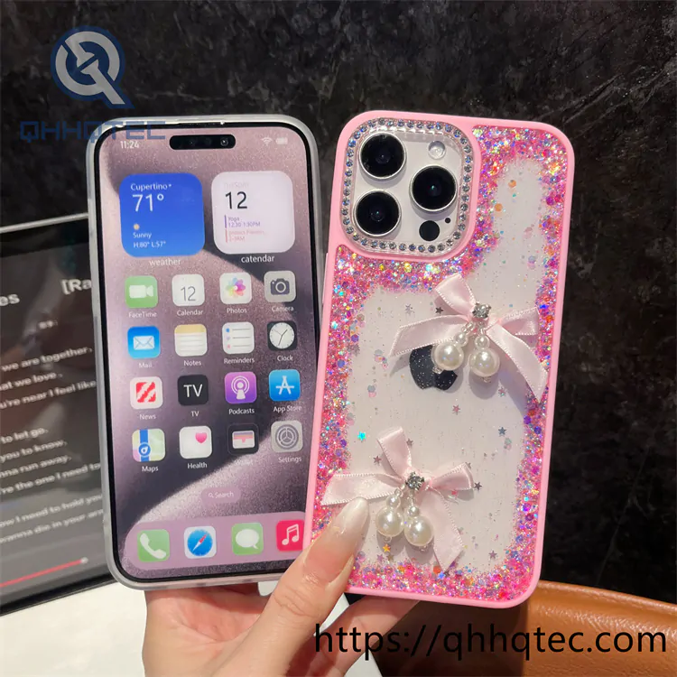 pearl bow tie glitter