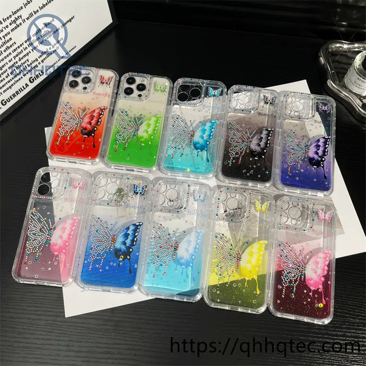gradient butterfly 3 in 1 diamonds case