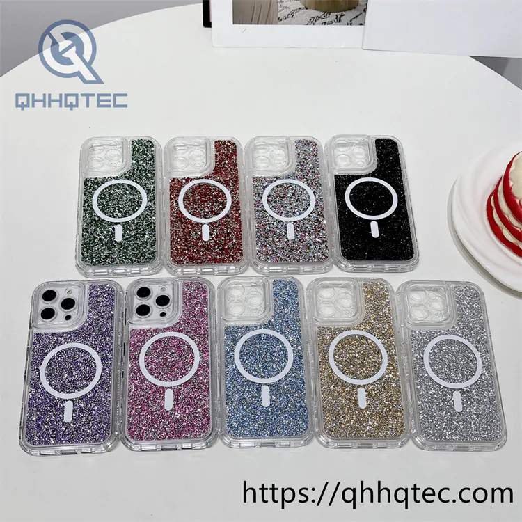 broken diamonds 3 in 1 colored magsafe case