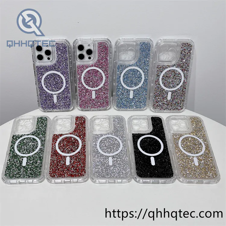 broken diamonds 3 in 1 colored magsafe case