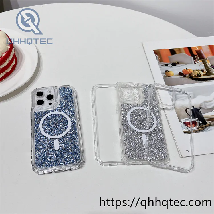 broken diamonds 3 in 1 colored magsafe case