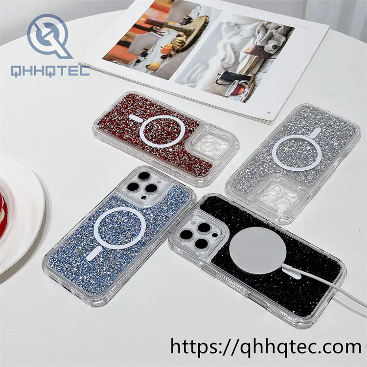 broken diamonds 3 in 1 colored magsafe case