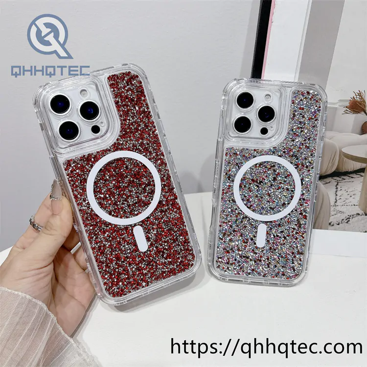 broken diamonds 3 in 1 colored magsafe case