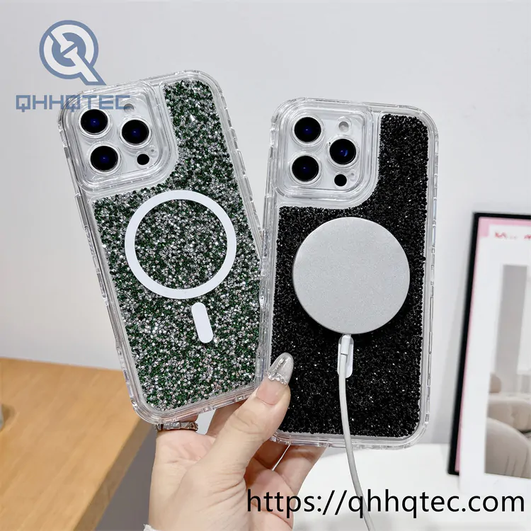 broken diamonds 3 in 1 colored magsafe case