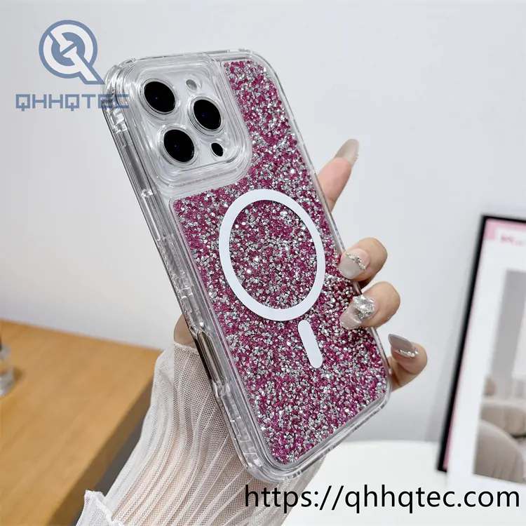 broken diamonds 3 in 1 colored magsafe case