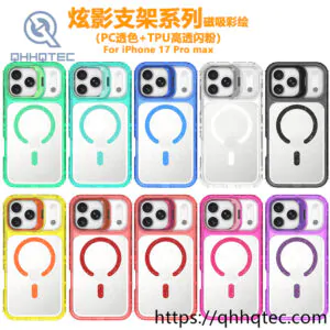 pro camera 4 in 1 glitter clear case