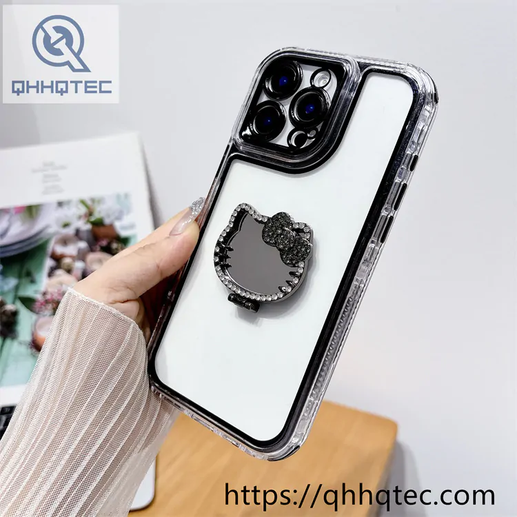 kitty mirror transparent 3 in 1 case