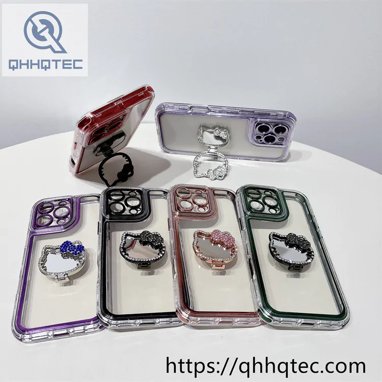 kitty mirror transparent 3 in 1 case