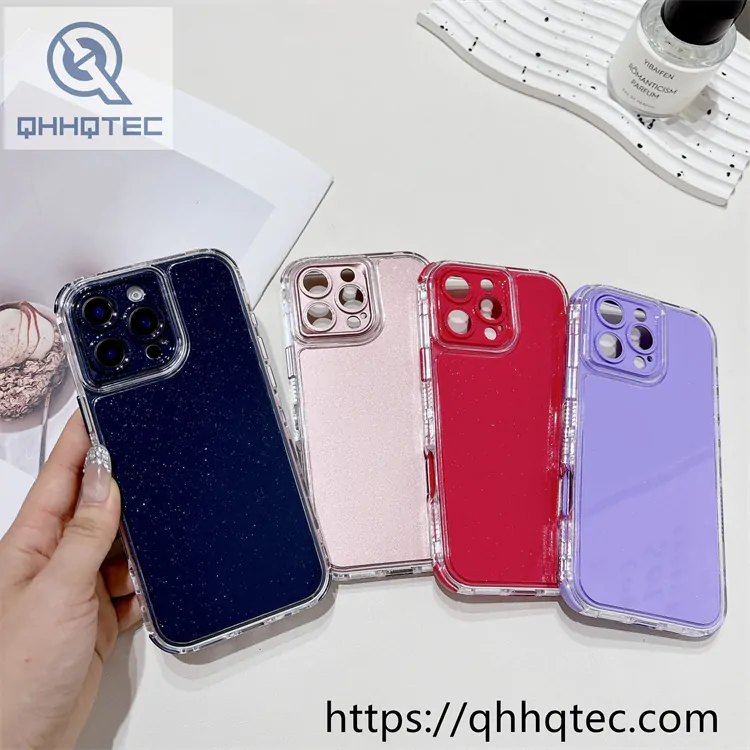 solid color fine shimmer 3 in 1 case