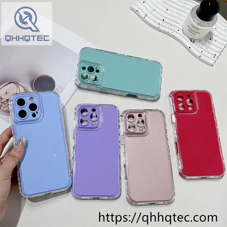 solid color fine shimmer 3 in 1 case