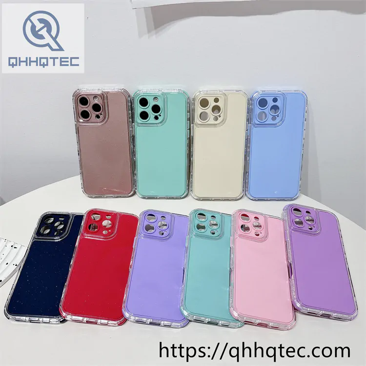 solid color fine shimmer 3 in 1 case