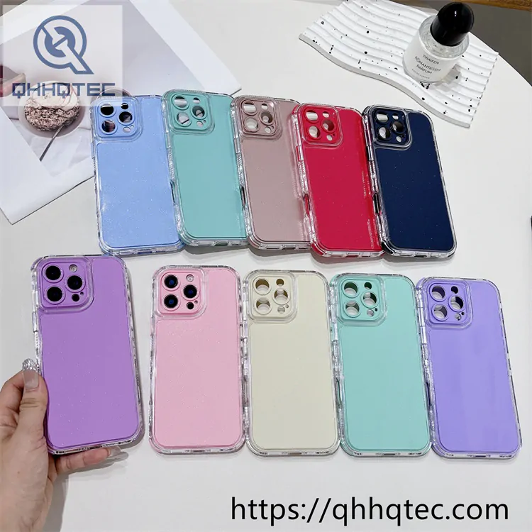 solid color fine shimmer 3 in 1 case