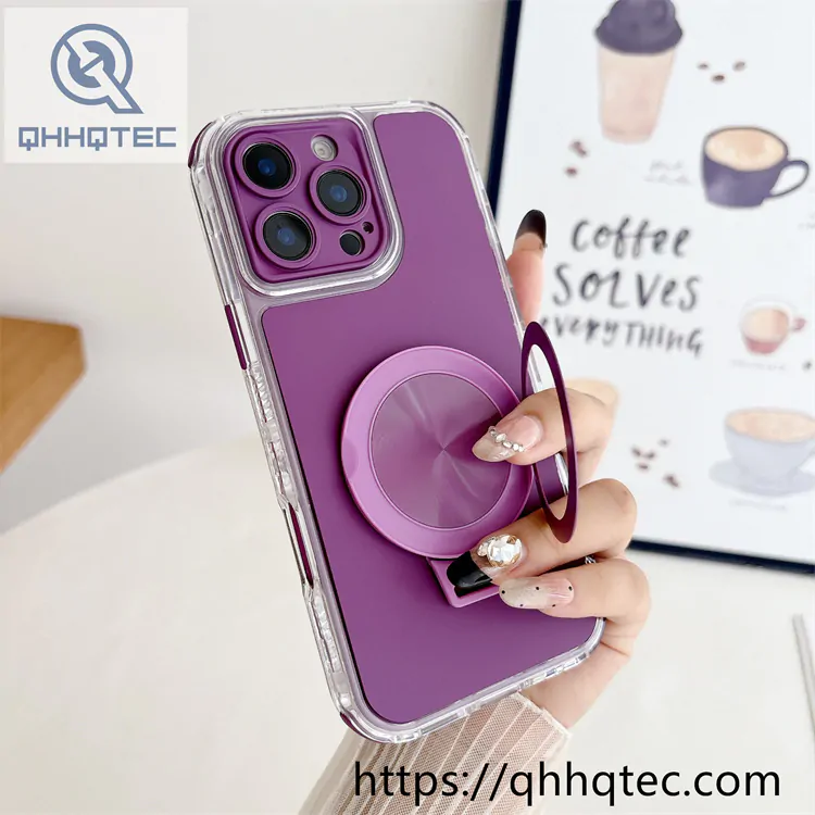 rotating magnetic solid color 3 in 1 case