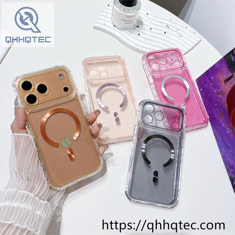 iphone17 colorful 3 in 1 magnetic clear case