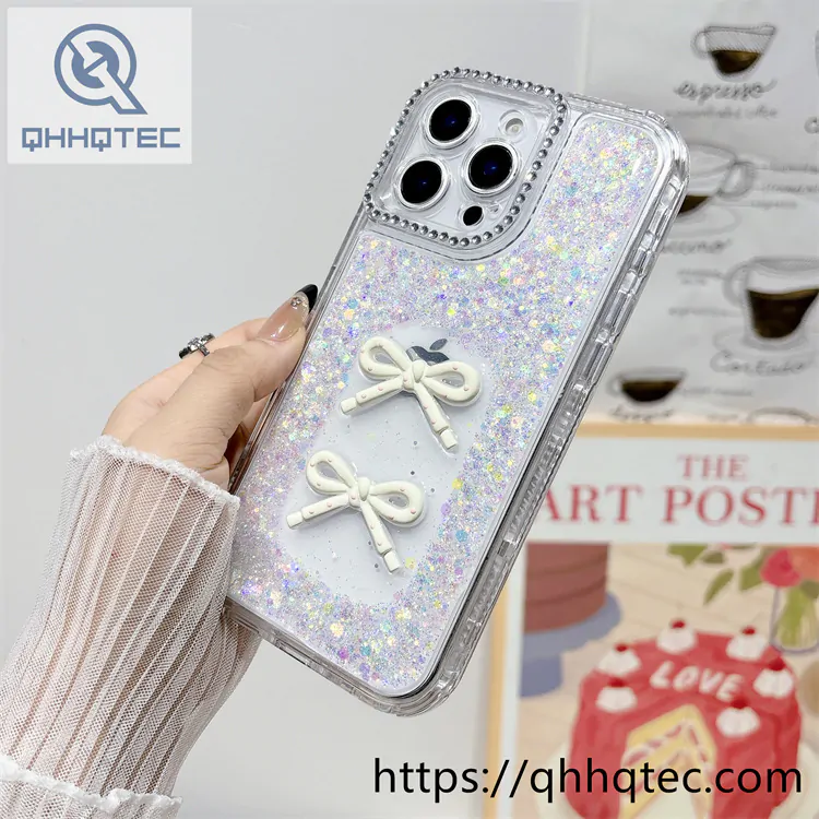 tie glitter dripping 3 in 1 color case
