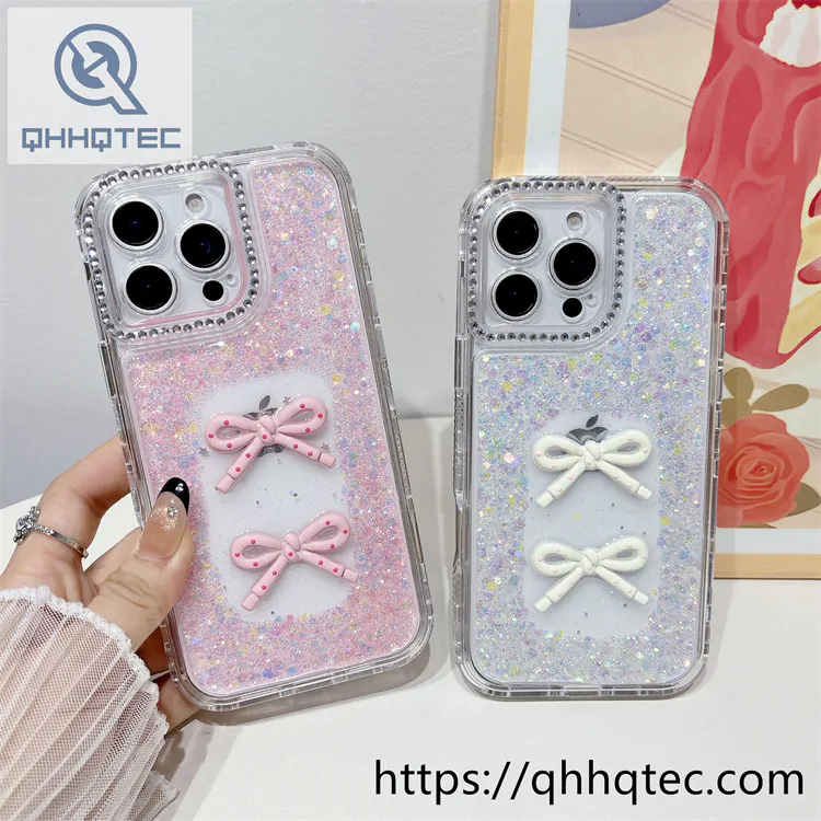 tie glitter dripping 3 in 1 color case